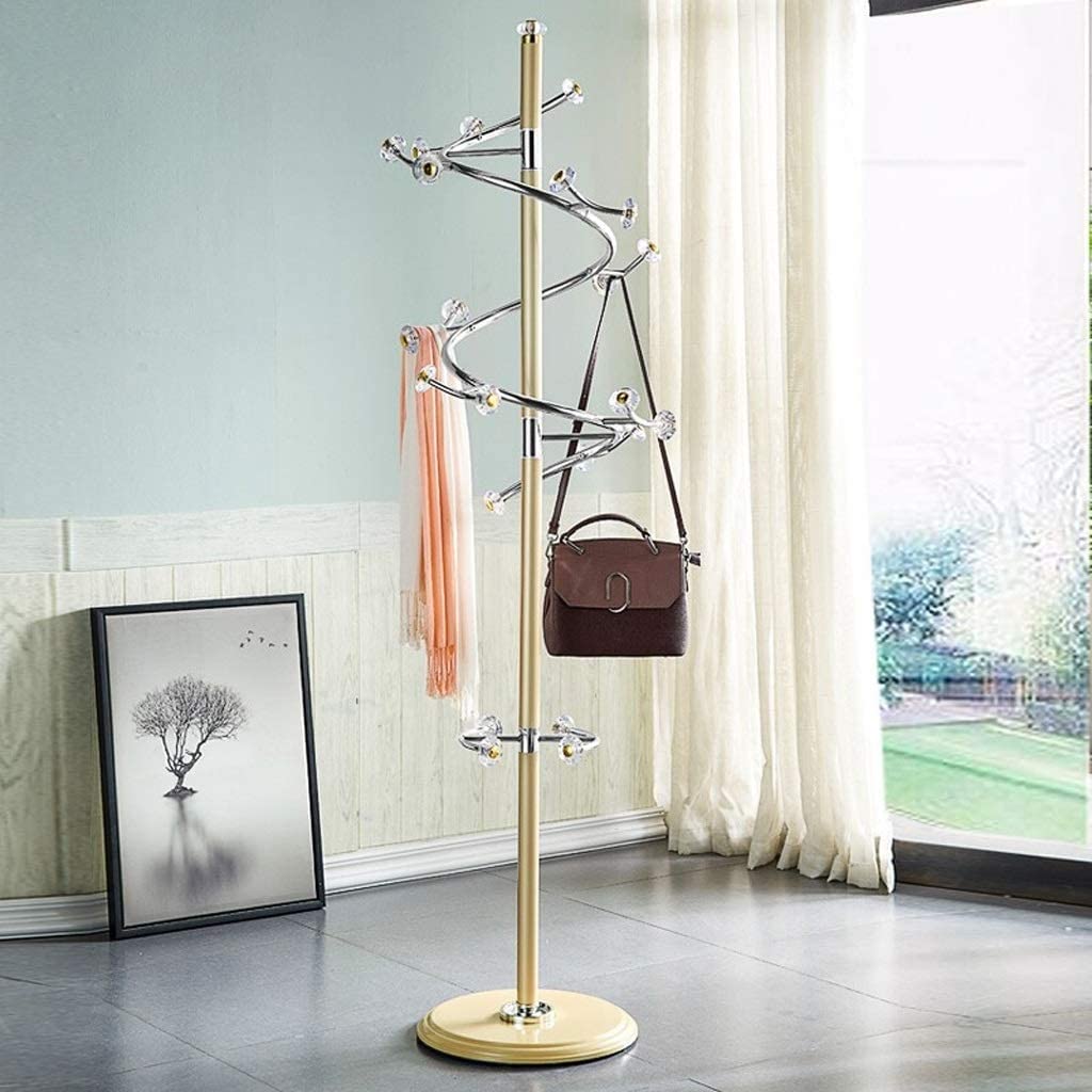 Amazon｜コートハンガー コート掛け 360°メタル回転コートラックダブル